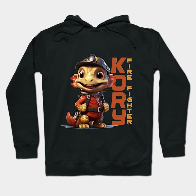 Inferno Guardian Firefighter Dragon T-Shirt "Kory" Hoodie by cusptees